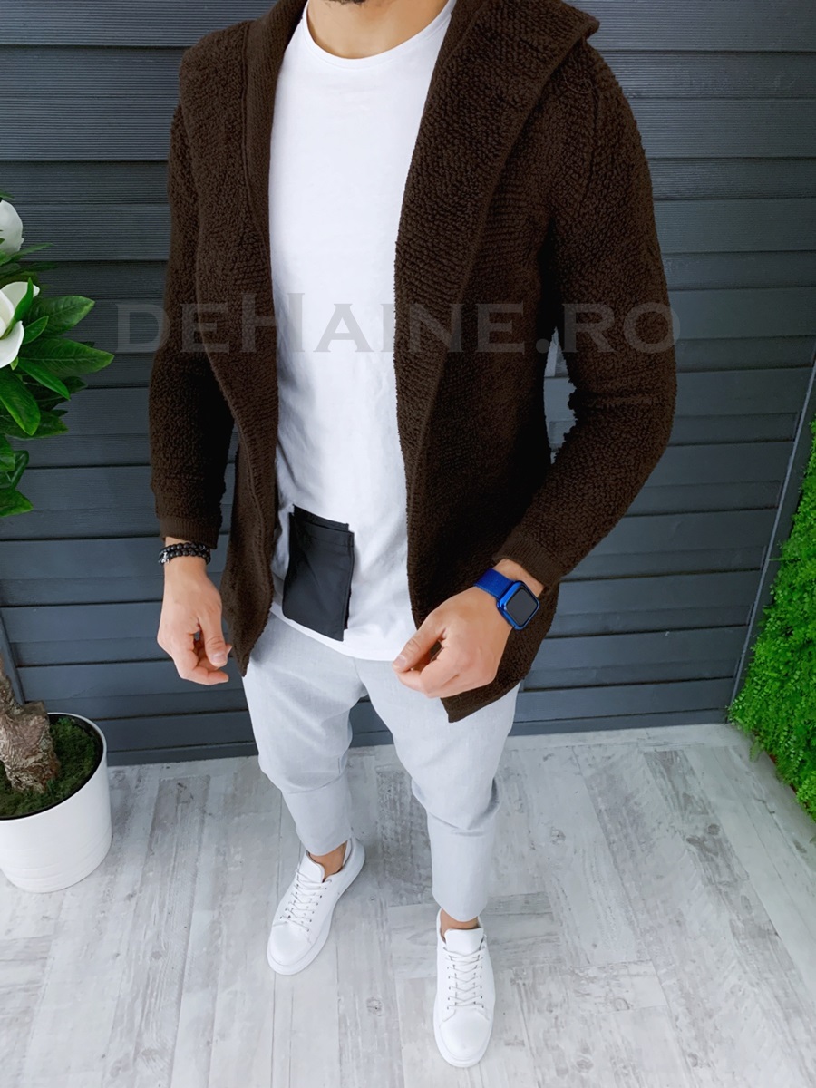 Cardigan barbati maro slim fit ZR T3558 O1-3